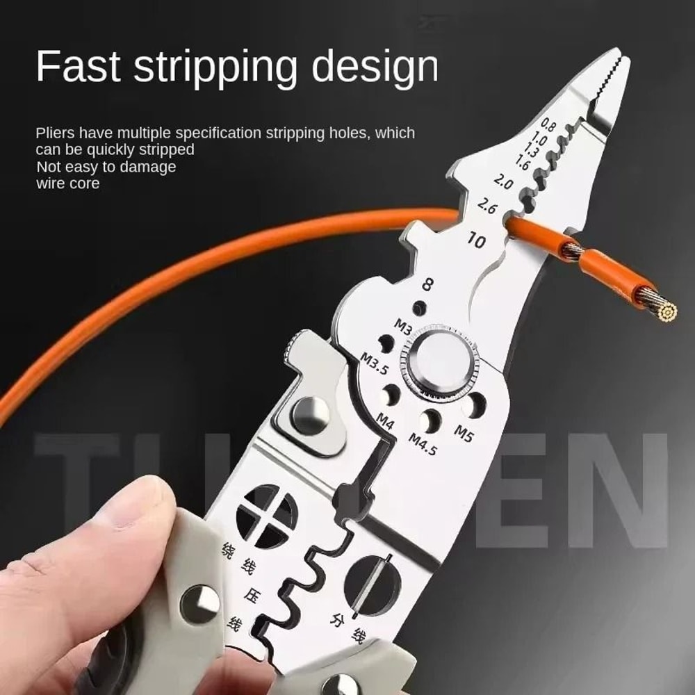 Multi Functional Electrician Pliers For Wire Cutting Stripping And Crimping 3