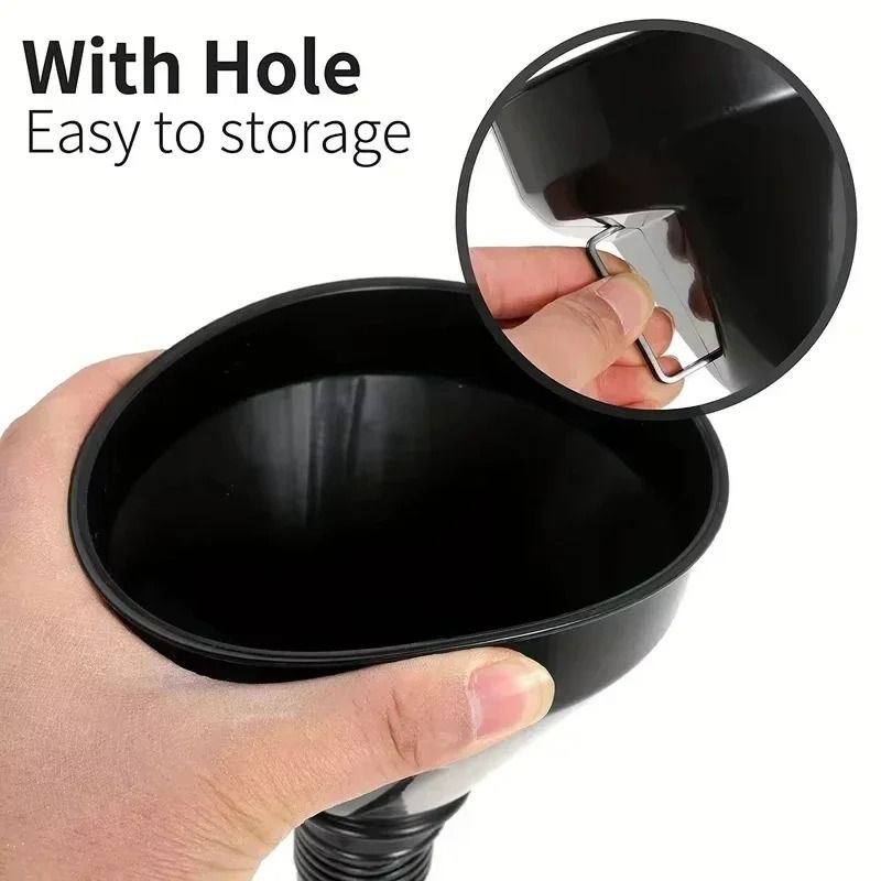 Flexible Automotive Fuel Funnel With Wide Mouth Spill Proof Design 3