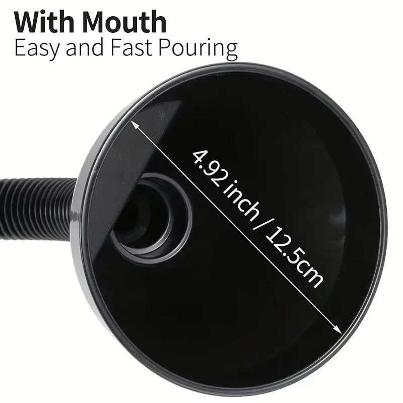 Flexible Automotive Fuel Funnel With Wide Mouth Spill Proof Design 4