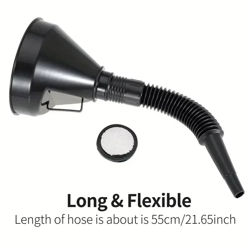 Flexible Automotive Fuel Funnel With Wide Mouth Spill Proof Design 5