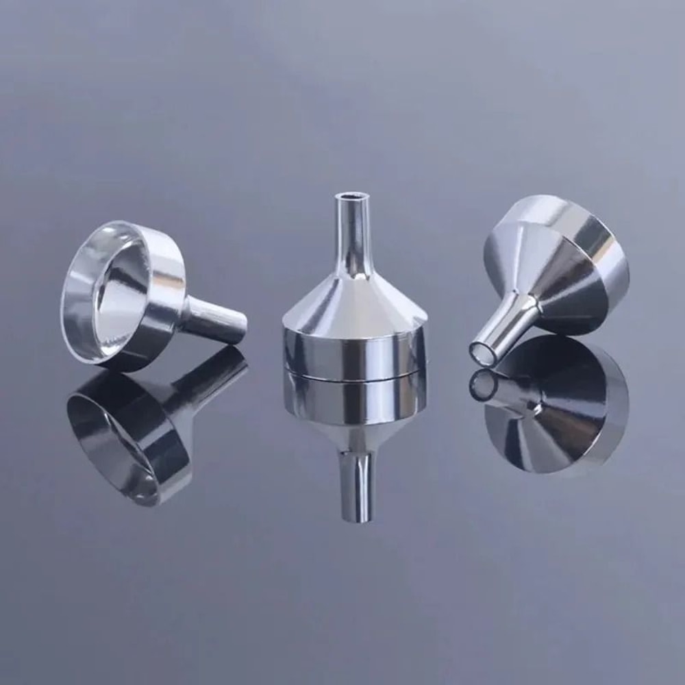 Stainless Steel Mini Funnel Set With Detachable Filter For Kitchen Use 1