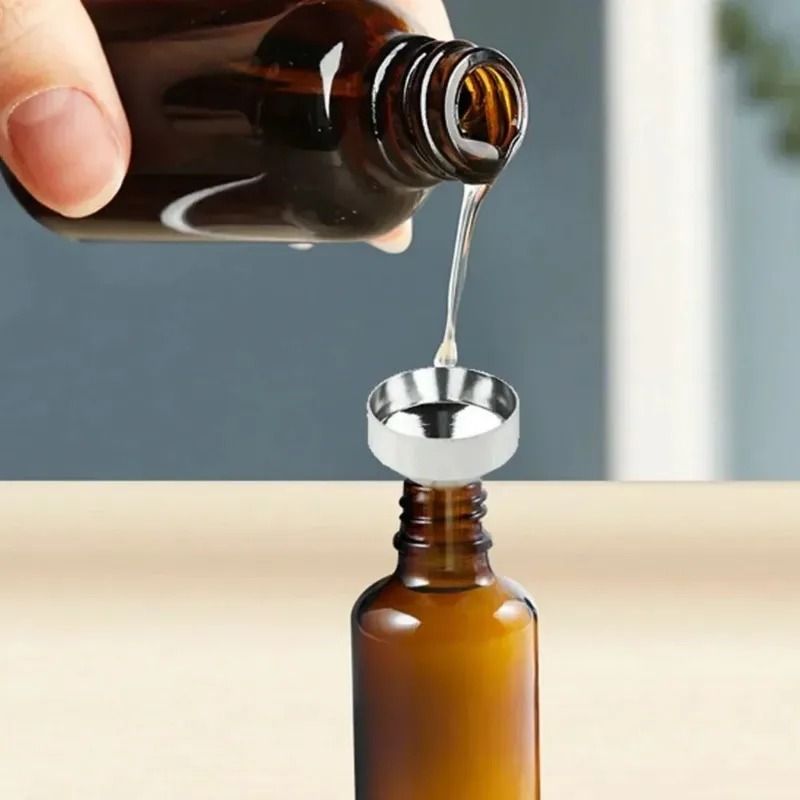 Stainless Steel Mini Funnel Set With Detachable Filter For Kitchen Use 3