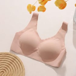 women seamless push up lace wireless bra for large bust comfort and support