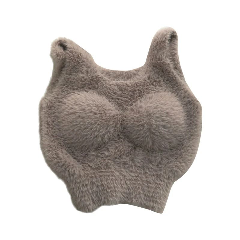 Plush Warm Fleece Camisole Bra Top For Women 9