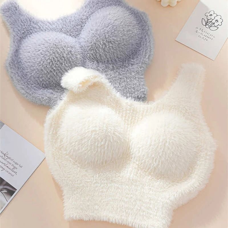 Plush Warm Fleece Camisole Bra Top For Women 4