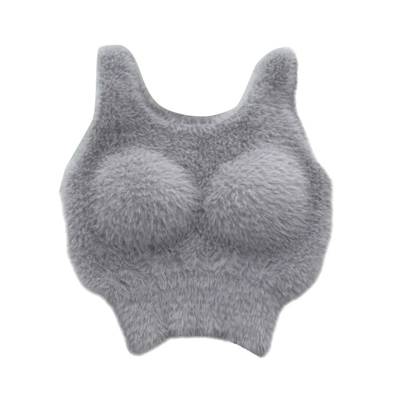 Plush Warm Fleece Camisole Bra Top For Women 8