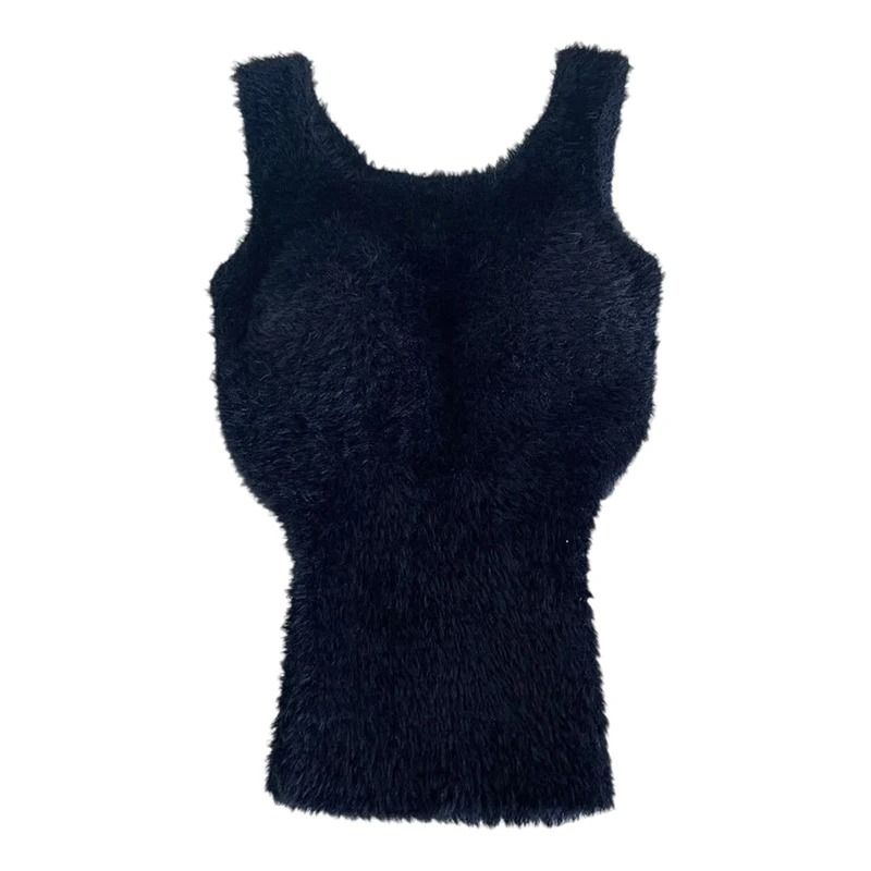 Plush Warm Fleece Camisole Bra Top For Women 10