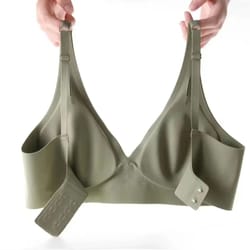 soft support jelly glue deep v seamless bra without underwire