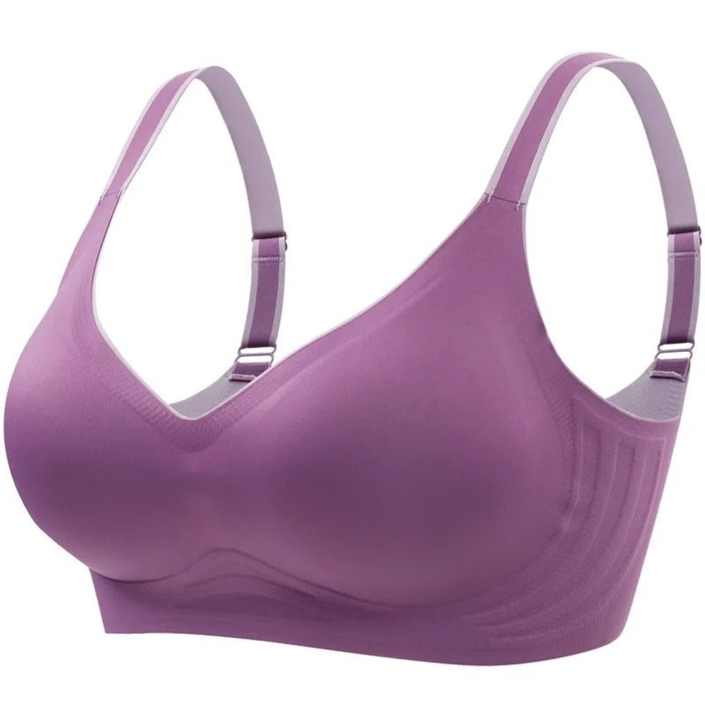 Contrast Color Gradient Seamless Push Up Bra Without Underwire For Women 4