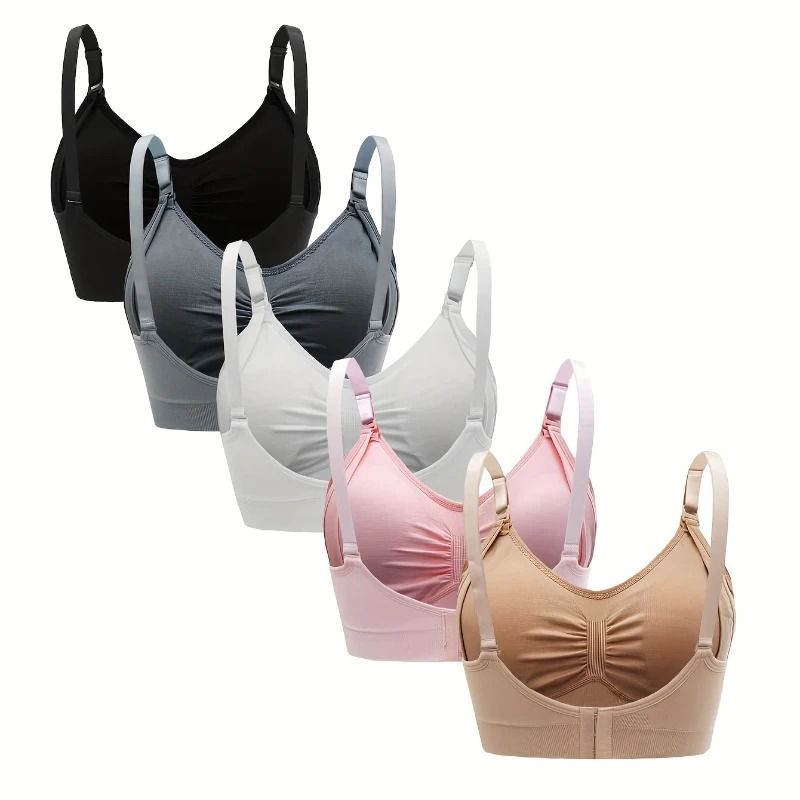 Plus Size Seamless Nursing Bra Set For Breastfeeding Women 1