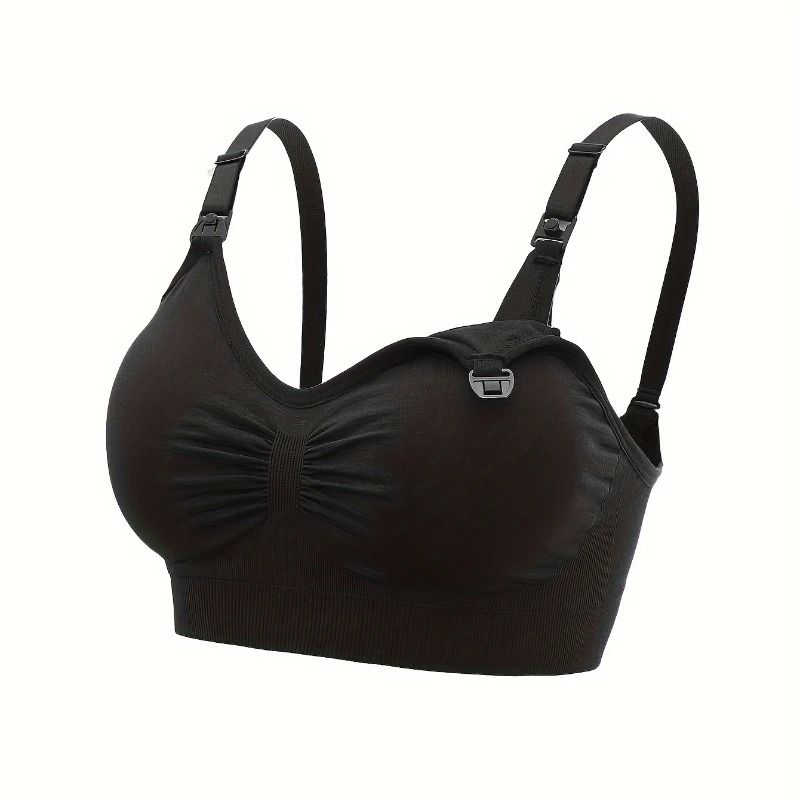Plus Size Seamless Nursing Bra Set For Breastfeeding Women 2