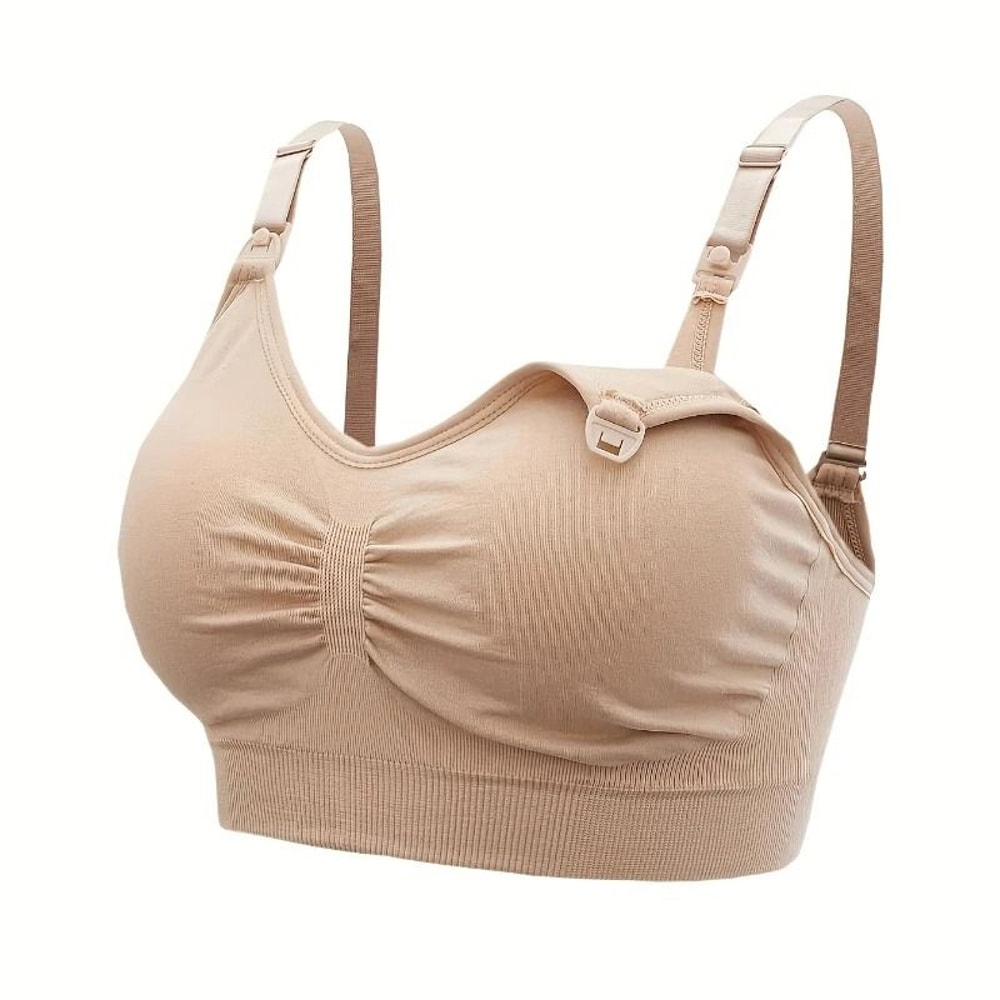 Plus Size Seamless Nursing Bra Set For Breastfeeding Women 5