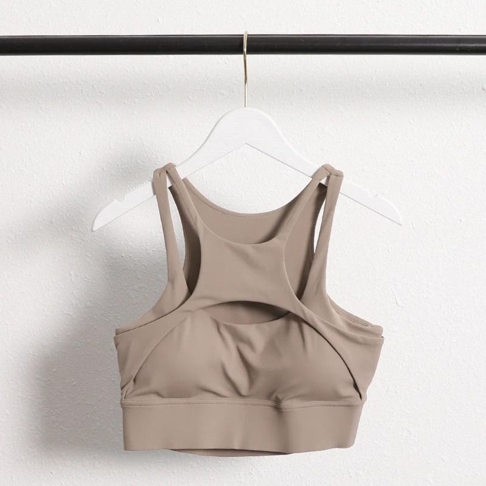 Women Compression Cross Strap Sports Bra With Removable Pads 12