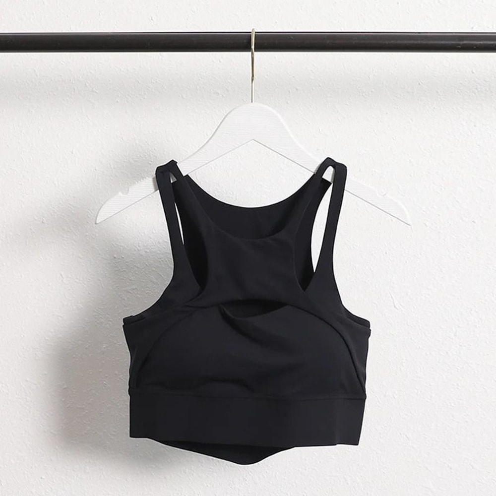 Women Compression Cross Strap Sports Bra With Removable Pads 14