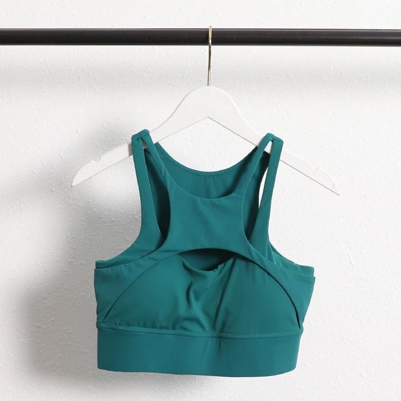 Women Compression Cross Strap Sports Bra With Removable Pads 16