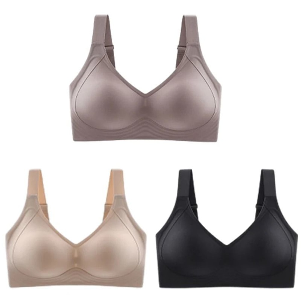 Seamless Wireless Push Up Bra Set For Women Large Size 8