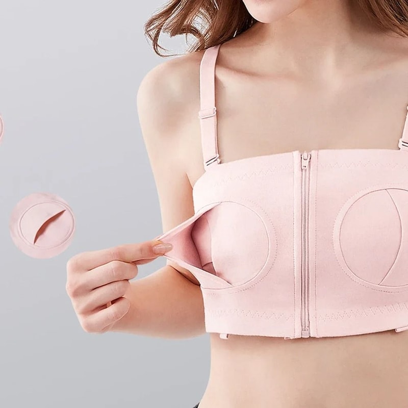 Hands Free Nursing Pump Bra With Front Zip Design 4