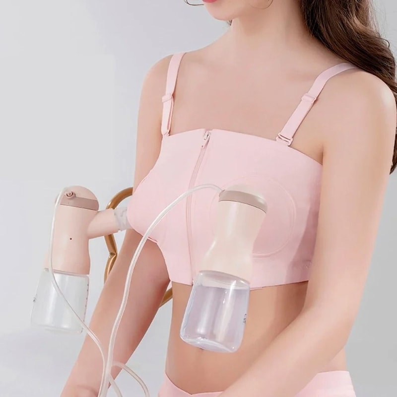 Hands Free Nursing Pump Bra With Front Zip Design 6