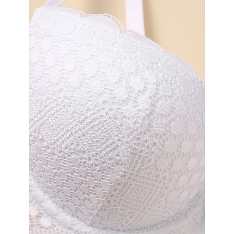 Womens Lace Push Up Bra With Underwire Breathable Comfort Fit 3