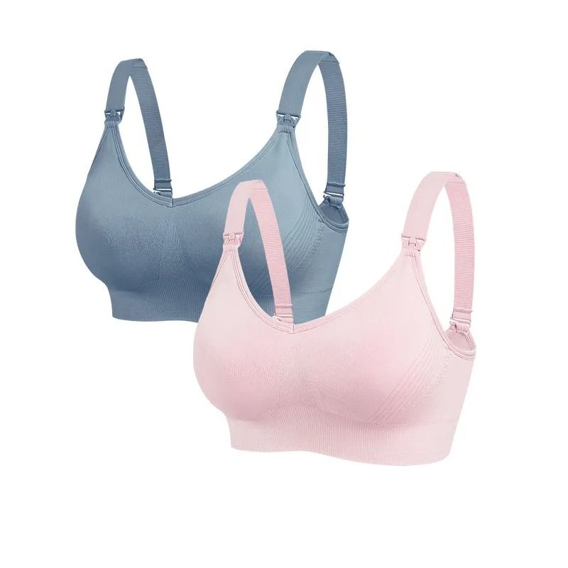Wireless Front Open Maternity Nursing Bra Set For Comfortable Breastfeeding Support 13