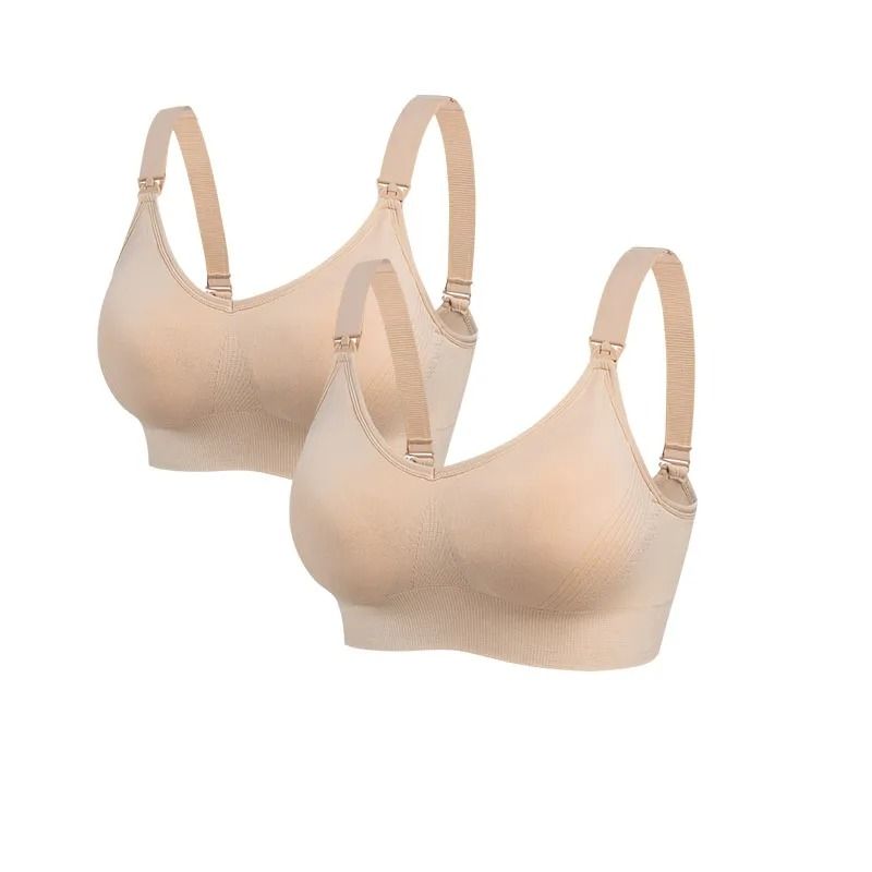 Wireless Front Open Maternity Nursing Bra Set For Comfortable Breastfeeding Support 4