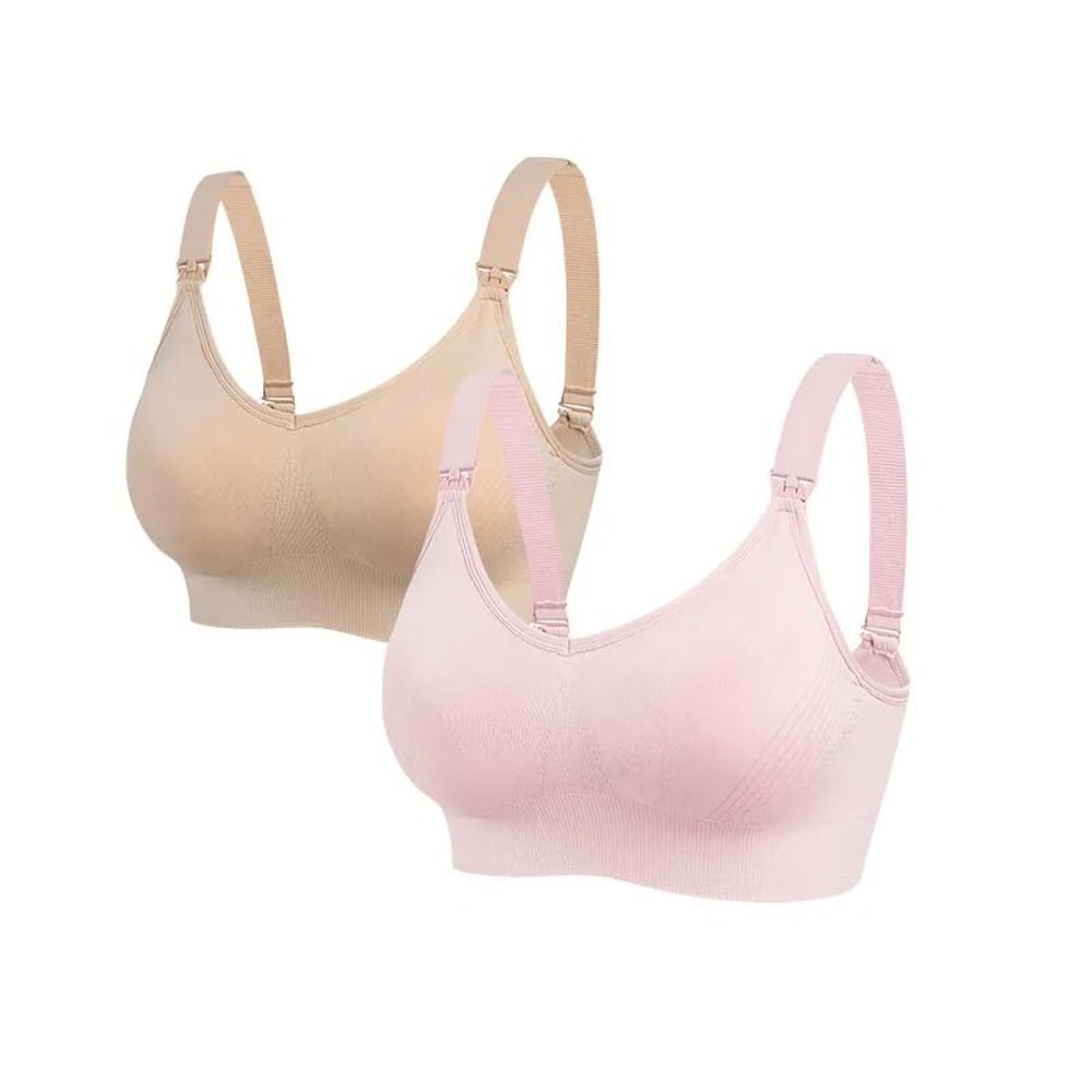 Wireless Front Open Maternity Nursing Bra Set For Comfortable Breastfeeding Support 5