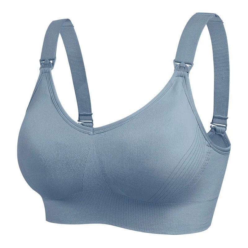 Wireless Front Open Maternity Nursing Bra Set For Comfortable Breastfeeding Support 8