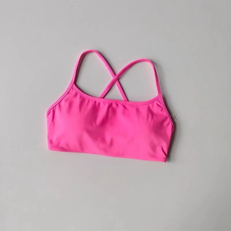 Womens Solid Color Cross Back Sports Bra With Chest Pad For Yoga Gym And Fitness 13