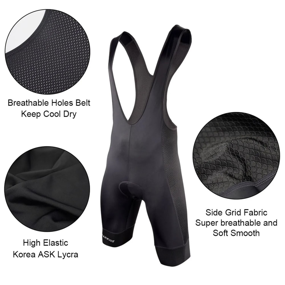 DAREVIE Men Cycling Bib Shorts With 3D Gel Pad For Long Distance Riding And Breathable Compression 2