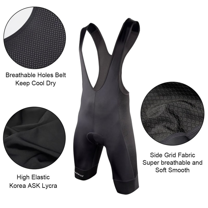 DAREVIE Men Cycling Bib Shorts With 3D Gel Pad For Long Distance Riding And Breathable Compression 2