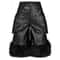 Mauroicardi Black Faux Fur Patchwork PU Leather Shorts For Men With 3D Pockets Luxury Emo Streetwea 0