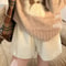 Womens Faux Lamb Fur High Waisted Winter Shorts Warm Fleece Korean Style Outerwear Hot Pants 2