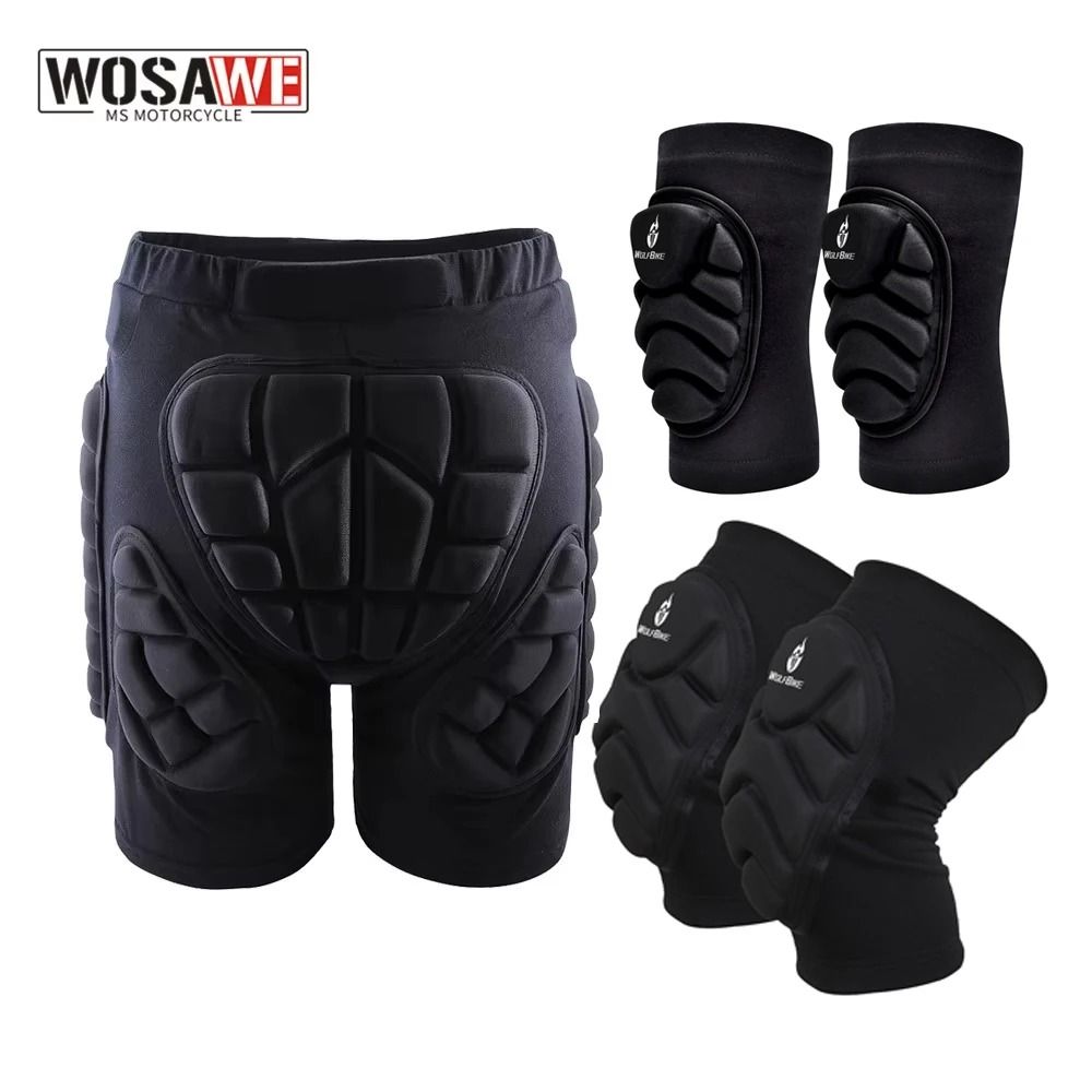 WOSAWE Padded Motorcycle Shorts Hip Protection Armor For Ski Snowboard Skate And Riding 0