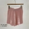 Womens Autumn Winter Faux Mink Knit Shorts Soft High Waist Elastic Homewear 5
