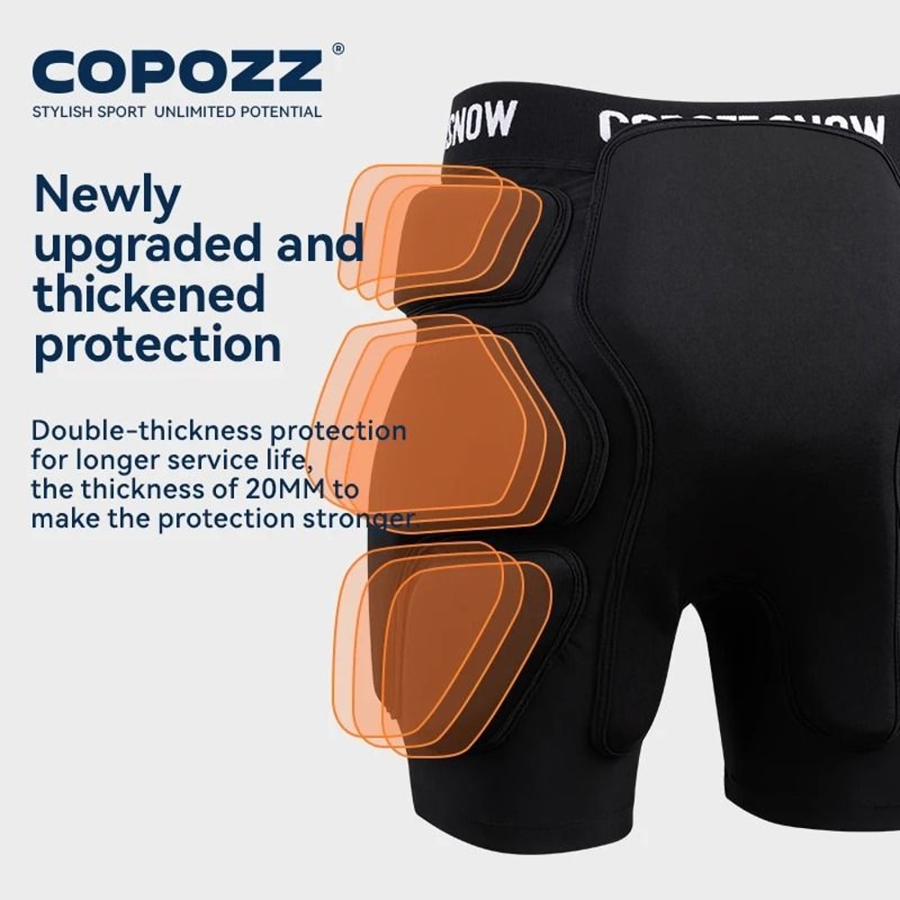 COPOZZ Extreme Sports Hip And Knee Protective Padded Shorts For Ski Skate Snowboard 2