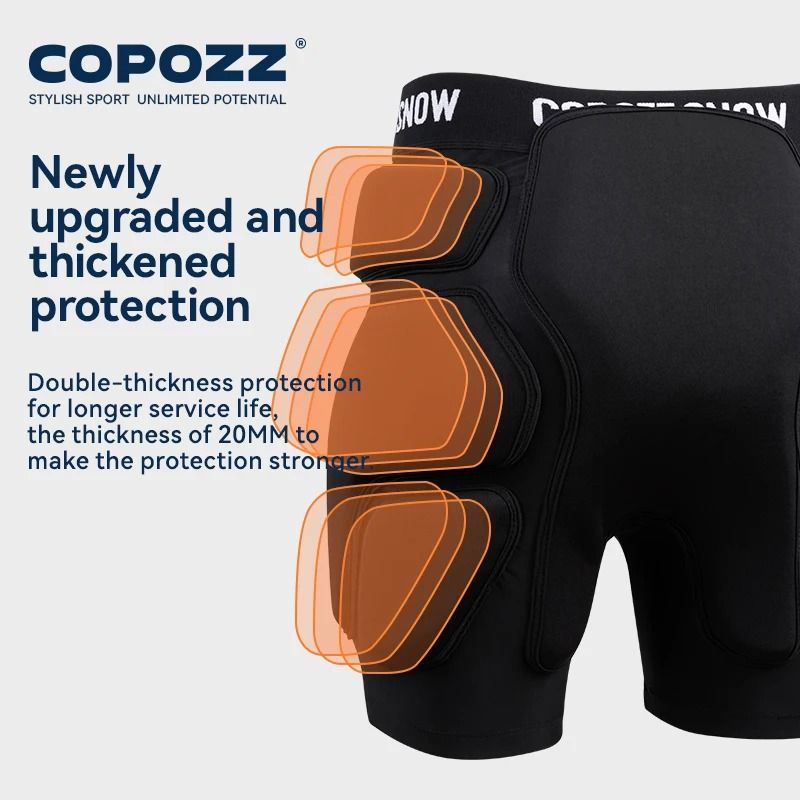 COPOZZ Extreme Sports Hip And Knee Protective Padded Shorts For Ski Skate Snowboard 2