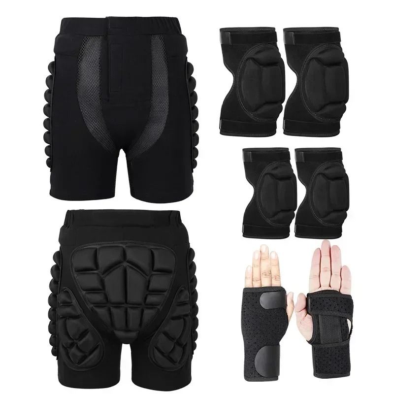 Kids Protective Hip Padded Shorts With Knee Pads For Ski Snowboard Skating 3