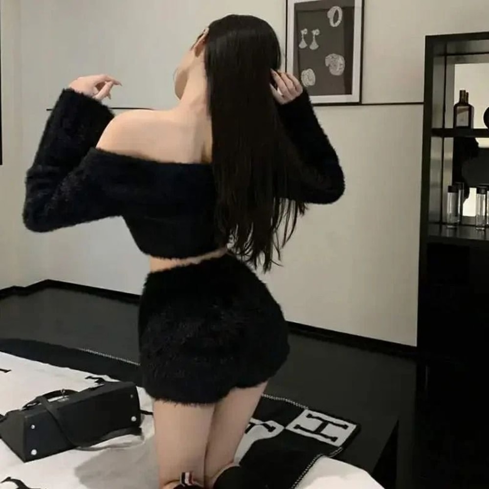 Womens Plush High Waist Velvet Shorts For Autumn And Winter Comfort 5