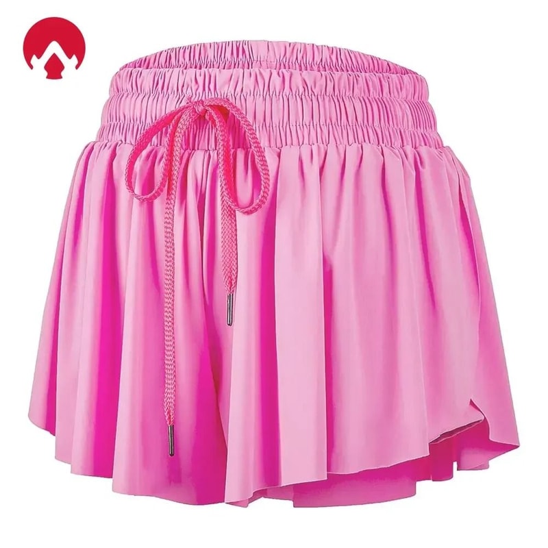 Womens Two In One Flowy Athletic Skort Shorts For Gym Yoga And Casual Wear 0