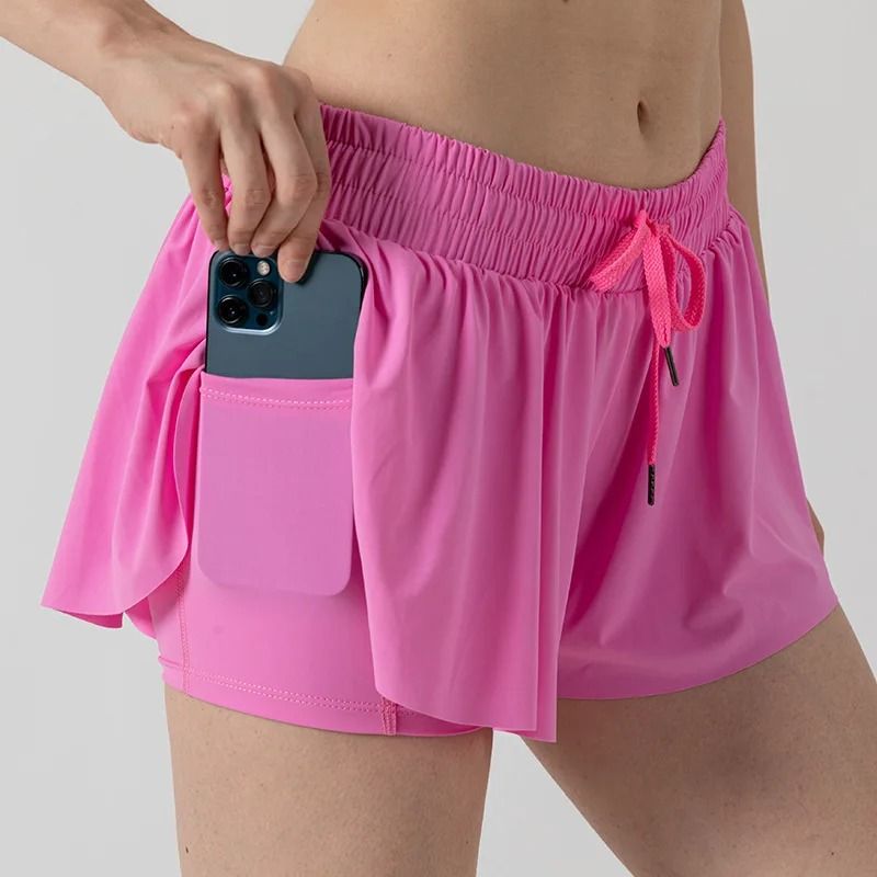 Womens Two In One Flowy Athletic Skort Shorts For Gym Yoga And Casual Wear 15