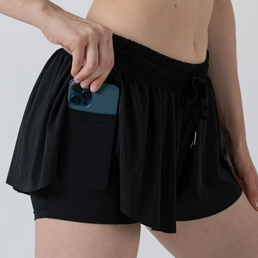 Womens Two In One Flowy Athletic Skort Shorts For Gym Yoga And Casual Wear 7