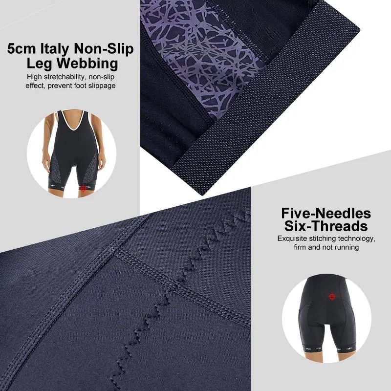 Womens Padded Cycling Bib Shorts With Pockets For Mountain And Road Biking 4