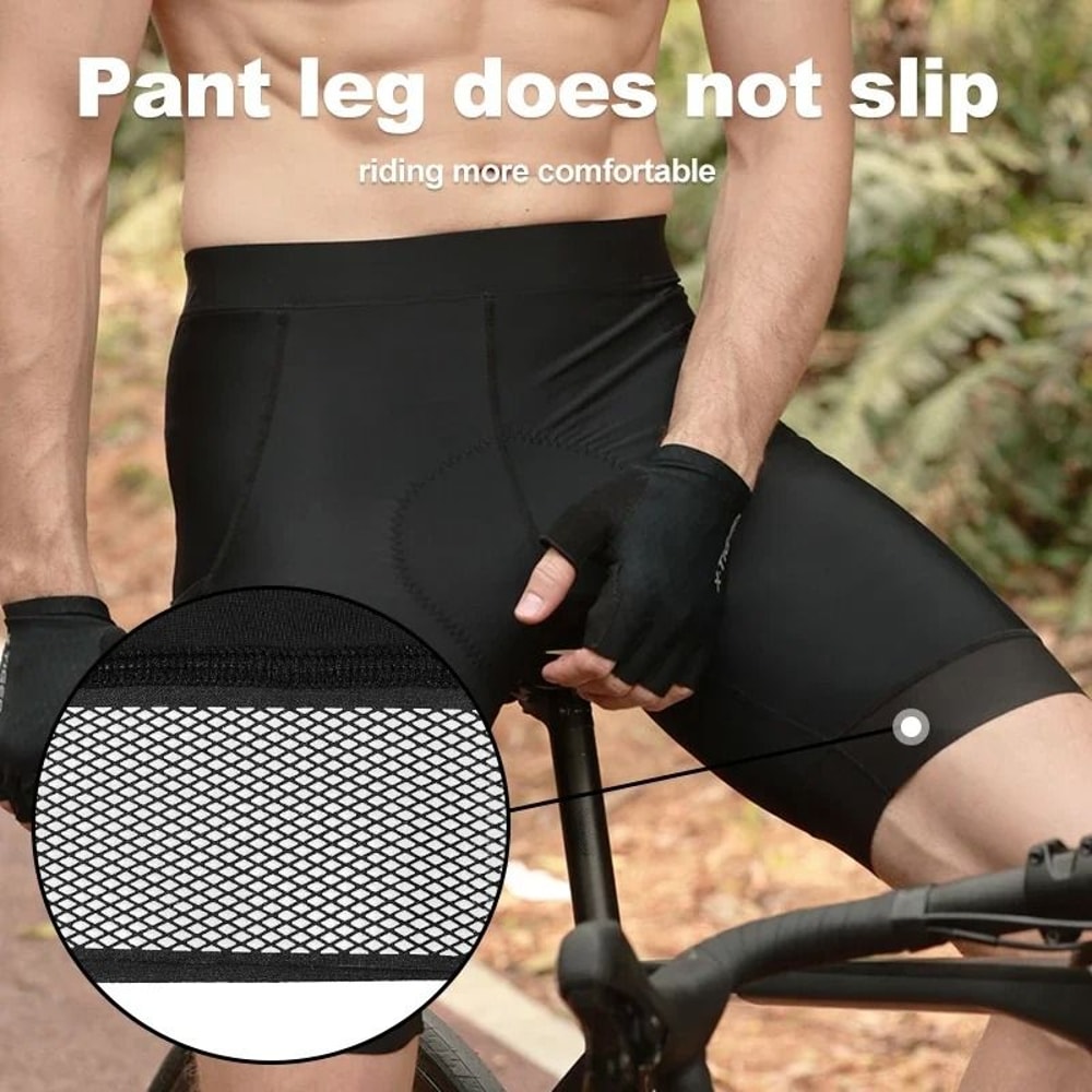 Mens Pro Shock Absorption Cycling Shorts With 5D Padding And Back Pockets 4