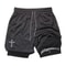 Mens Two In One Athletic Running Shorts With Phone Pocket And Towel Loop 10