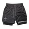 Mens Two In One Athletic Running Shorts With Phone Pocket And Towel Loop 3