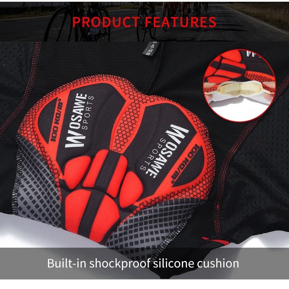 Mens Shockproof Padded Cycling Under Shorts For Road And Mountain Biking 1