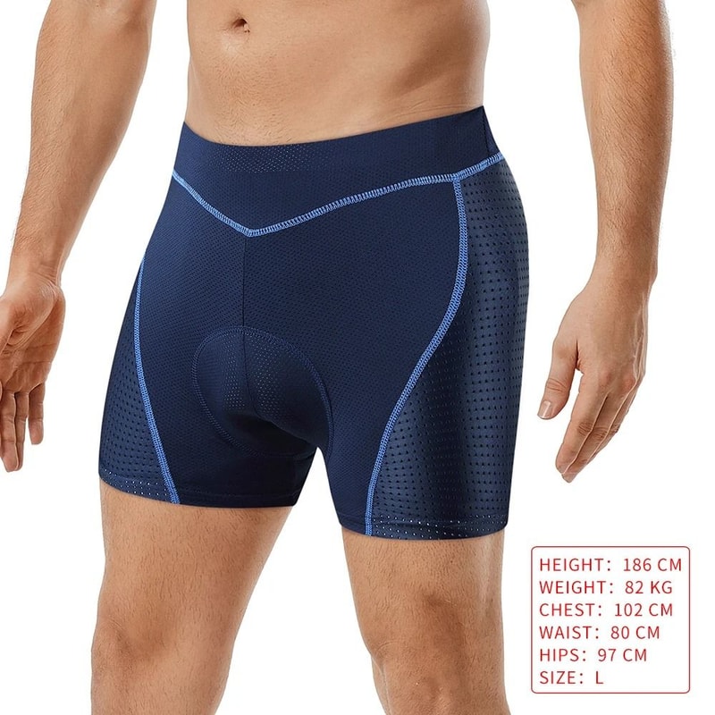 Mens Shockproof Padded Cycling Under Shorts For Road And Mountain Biking 2