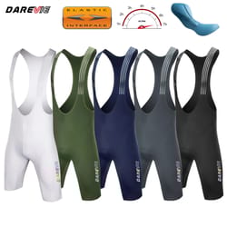 mens seamless cycling bib shorts with elastic interface pad for long distance riding