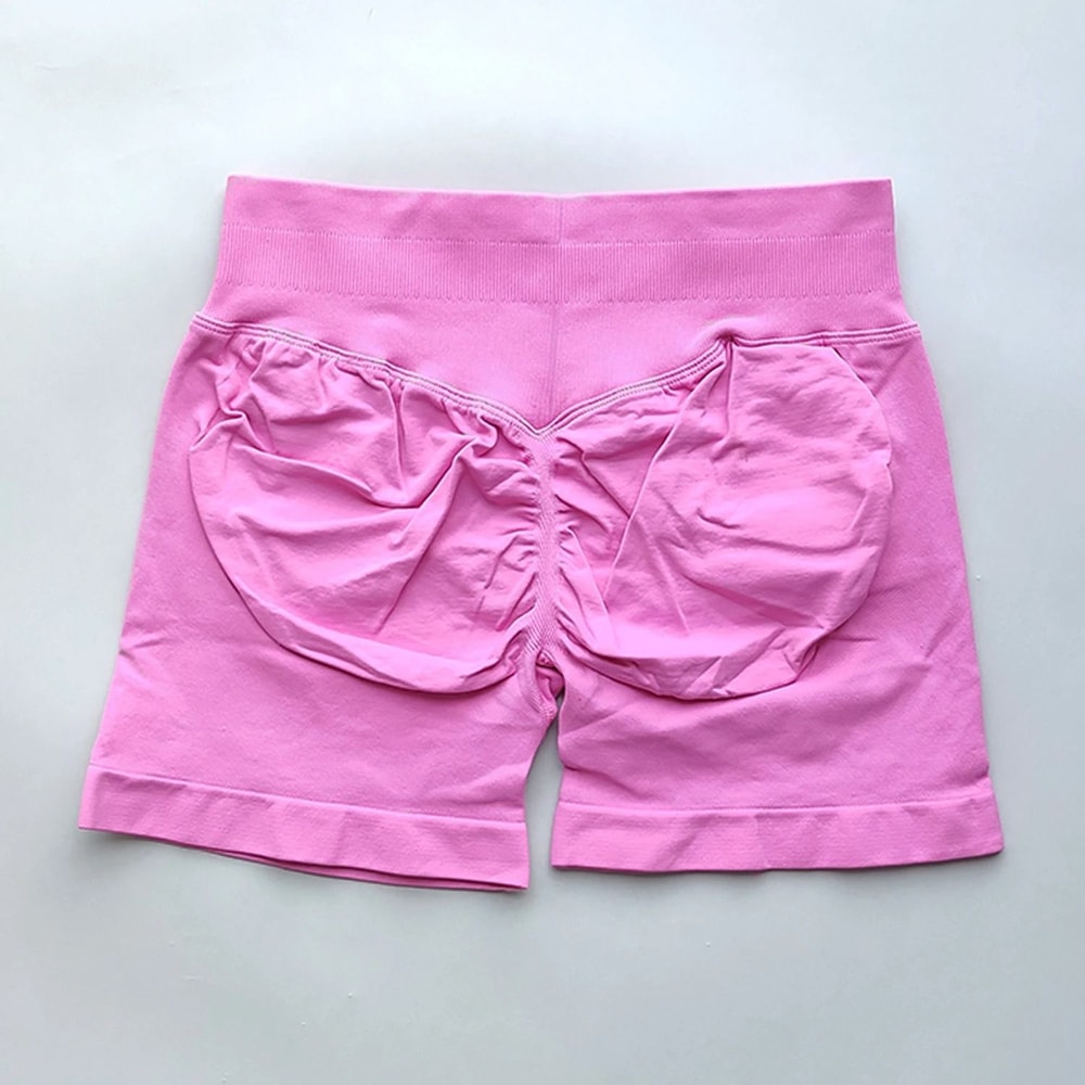 Womens Ribbed Scrunch Butt Gym Shorts With Low Waist Fit For Workout And Running 1