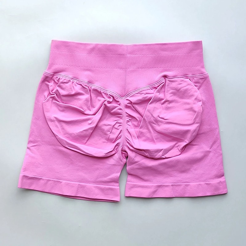 Womens Ribbed Scrunch Butt Gym Shorts With Low Waist Fit For Workout And Running 1